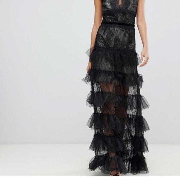 New Black Lace Lolita Gown - Picture 3 of 5